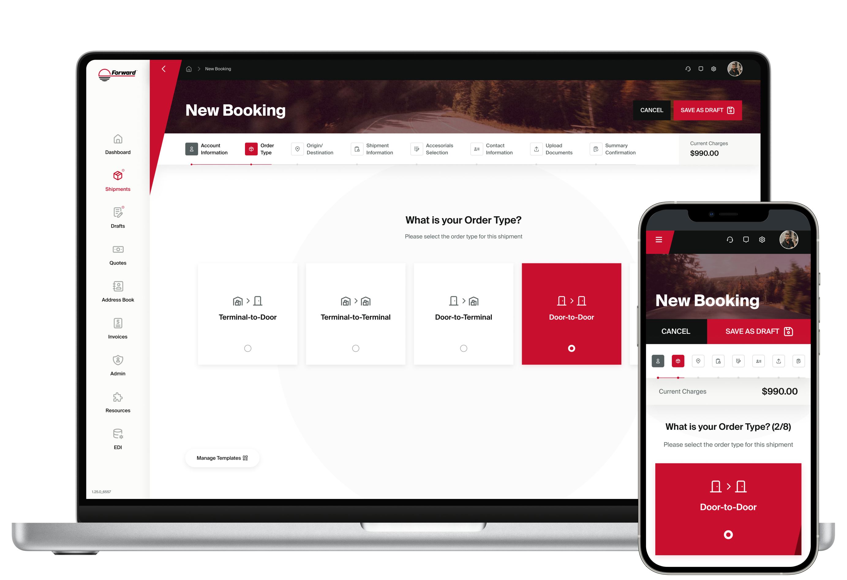 Forward Air portal redesign overview